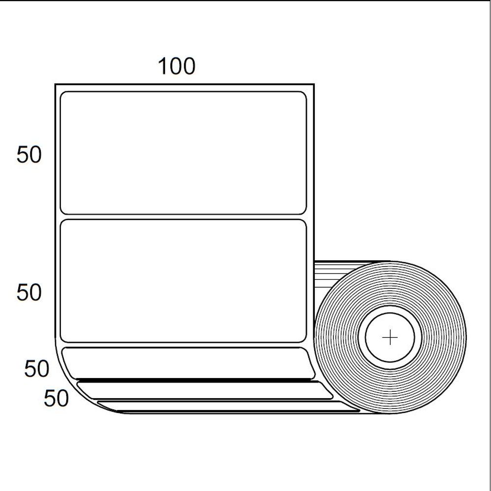 Etiquetas Resistentes Humedad Adhesivas Plásticas 50x100mm x 800 unids