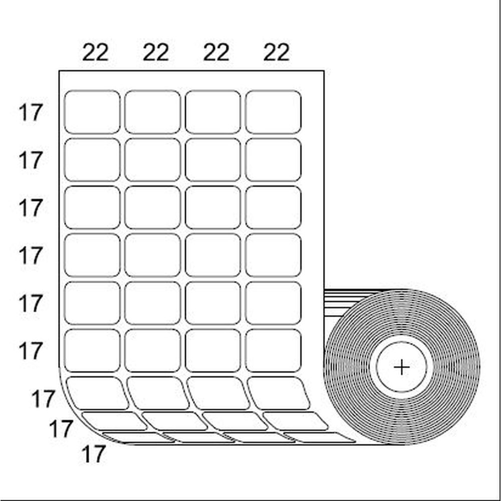 Etiquetas para Impresora Zebra SB 17x22mm x 5000 uds
