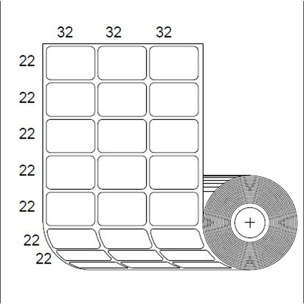 Etiquetas para Impresora Zebra SB 22x32mm x 5000 uds