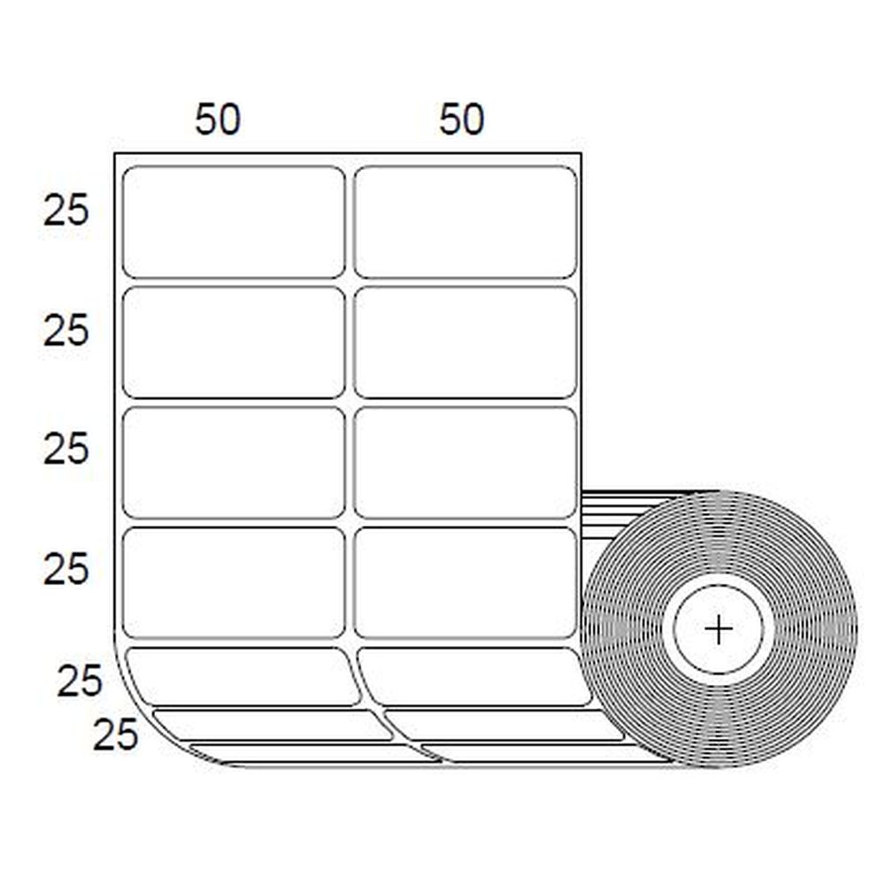 Etiquetas para Impresora Zebra SB 25x50mm x 3000 uds