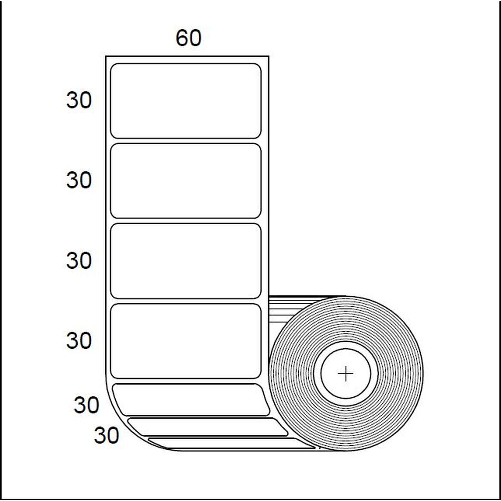 Etiquetas para Impresora Xprinter 30x60mm x 2000 uds Térmicas Directas