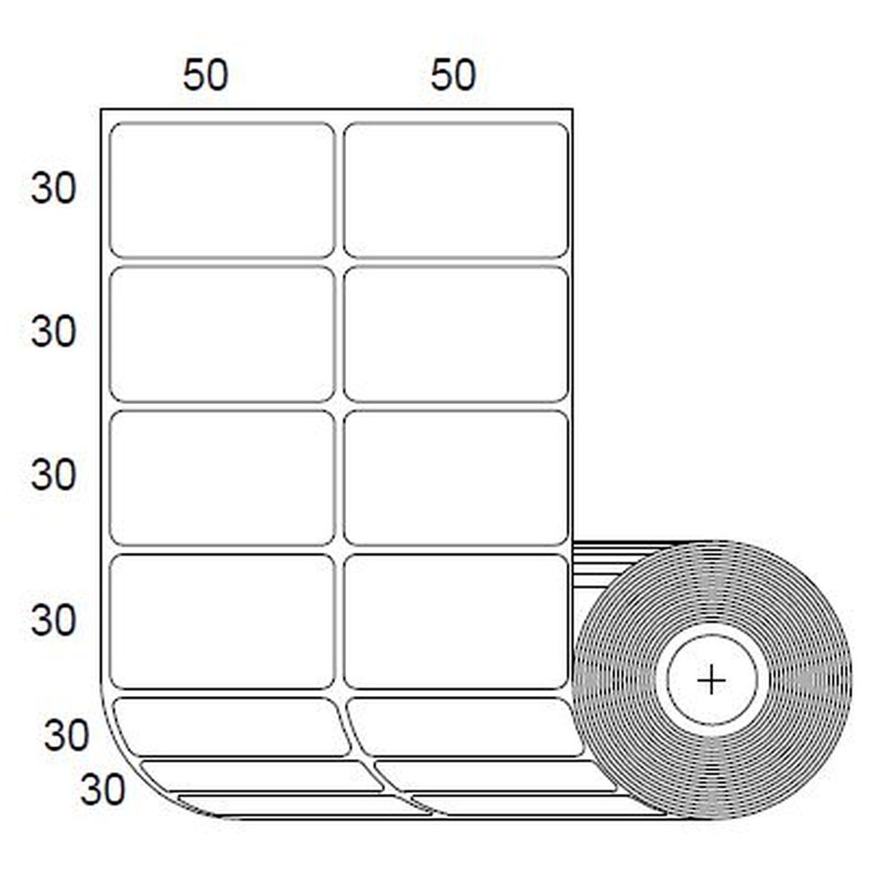 Etiquetas para Impresora Zebra SB 30x50mm x 2500 uds