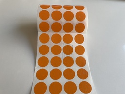 Etiquetas Redondas Diam Ø 20 x 1000 uds Color Naranja