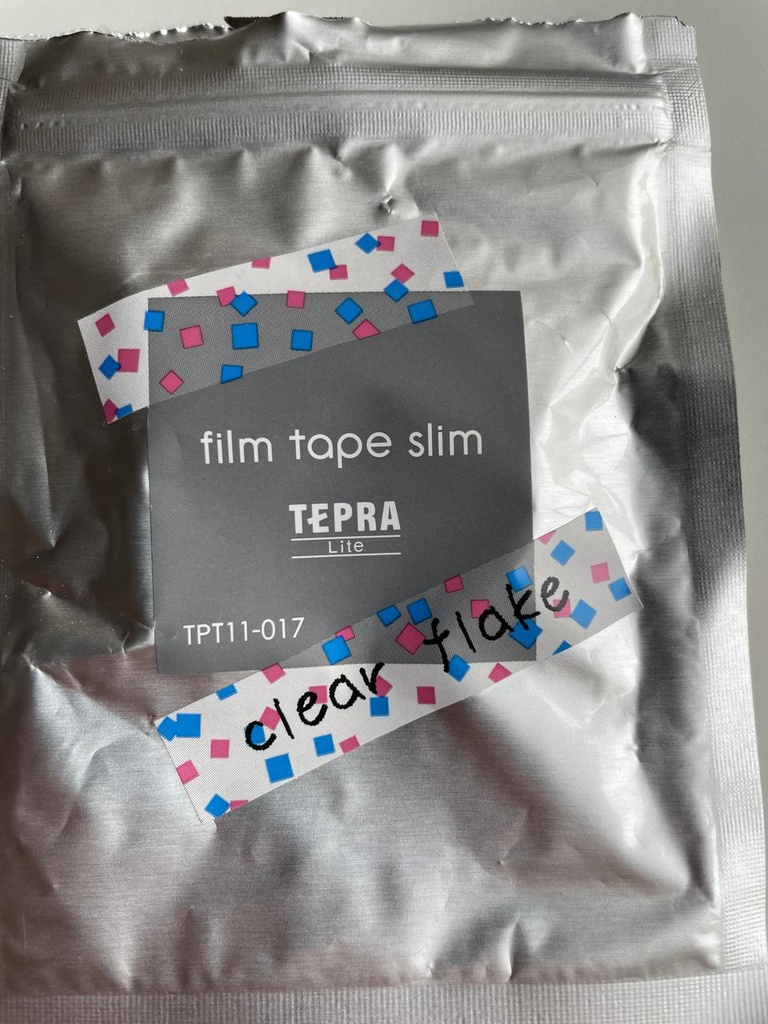 Cinta Tepra Lite Hojuelas Transparentes 11mm TPT11-017