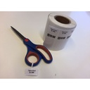 Rollo Etiqueta Plastica Cola de Raton x 500 unids Polipropileno