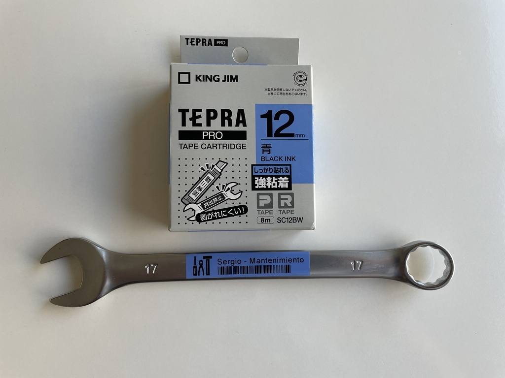 Etiquetas Para Herramientas/Activo Fijo Azules Tepra Pro SC12BW