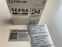Etiqueta Plateada Control Activo Fijo Adhesiva 24mm Tepra Pro SM24XC