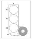 Etiqs SM Ø 60 c 1´ x 300 uds Kraft