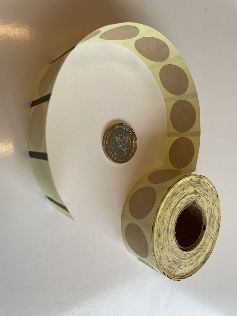Etiqs SM Ø 20 c 1´ x 500 uds Kraft