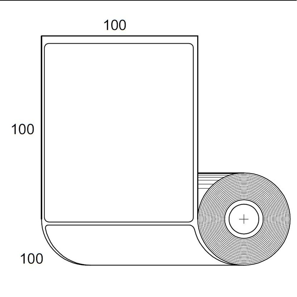 Etiquetas Resistentes Humedad Adhesivas Plásticas 100x100mm x 400 unids