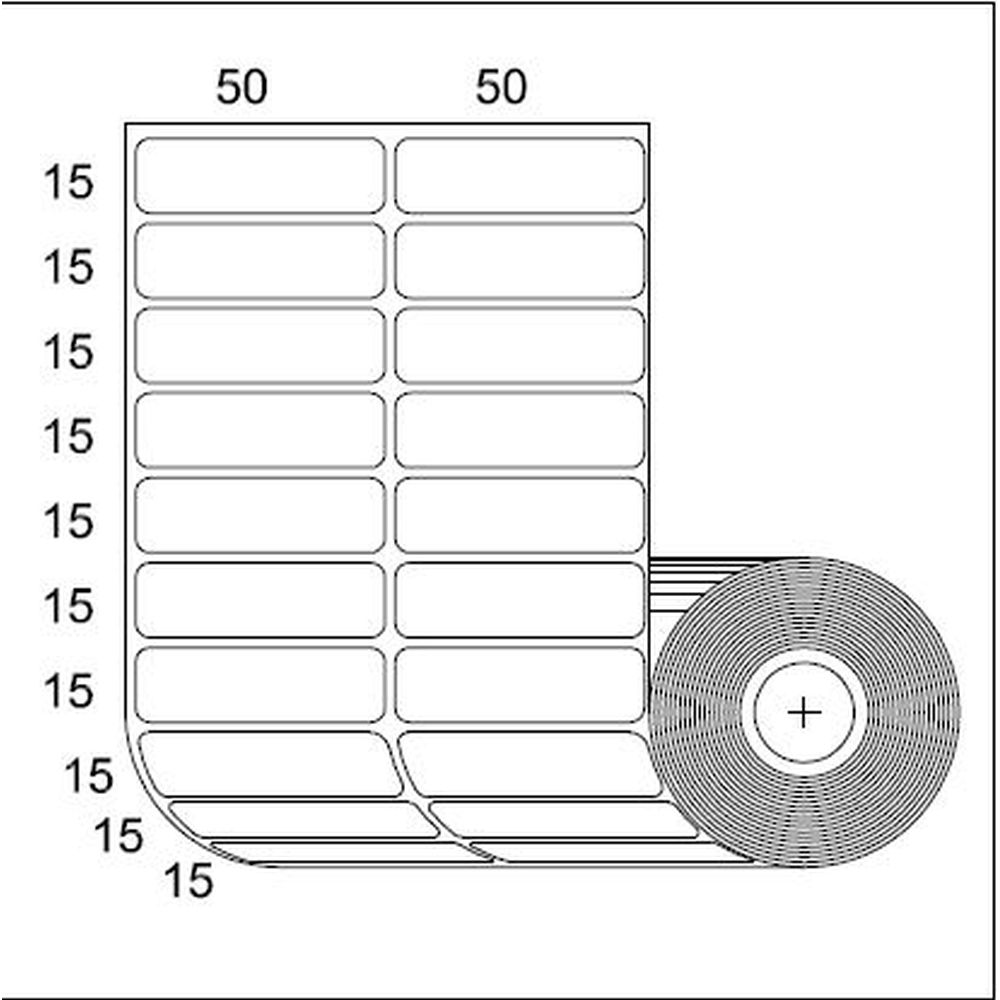 Etiquetas para Impresora Zebra SB 15x50mm x 4500 uds