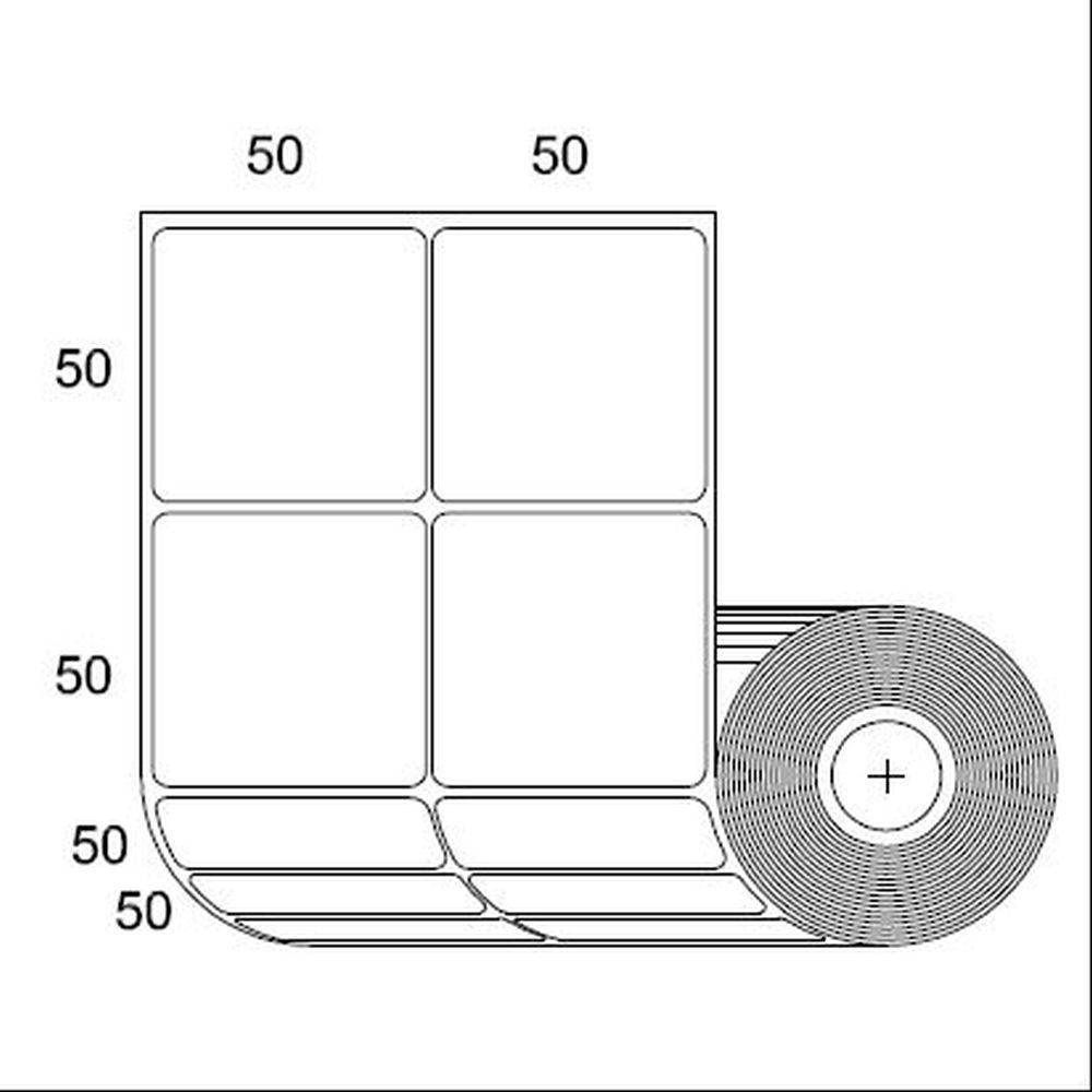 Etiquetas para Impresora Zebra SB 50x50mm x 1600 uds