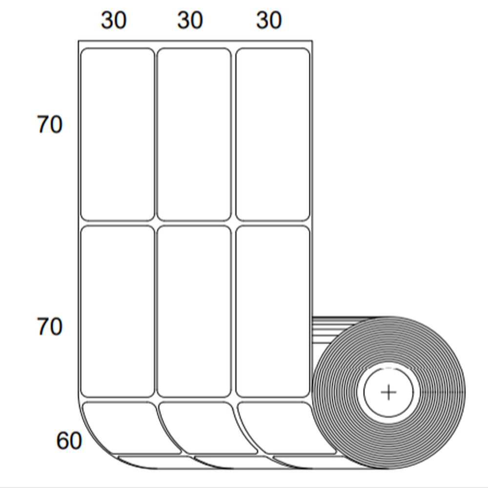 Etiquetas para Impresora Zebra SB 70x30mm x 1500 uds
