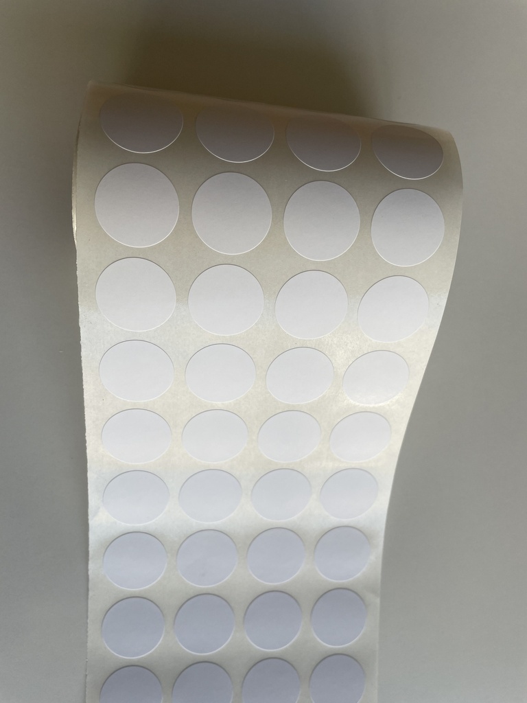Etiquetas Redondas Diam Ø 20 x 1000 uds Color Blanco
