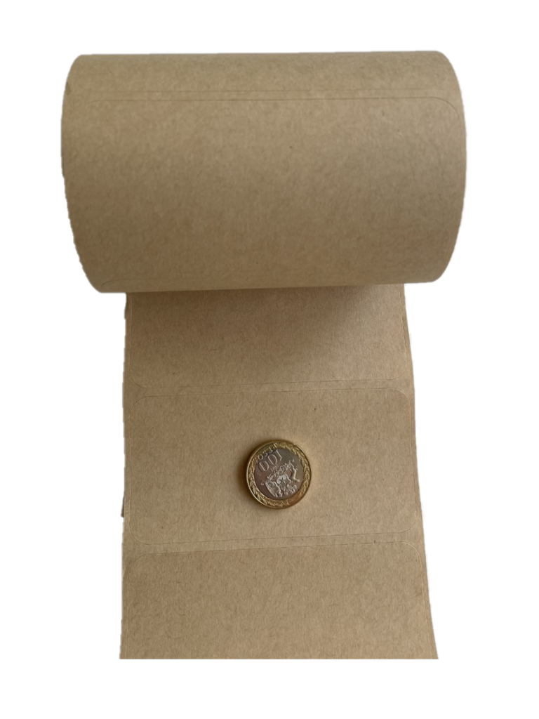 Rollo Etiquetas Zebra Adhesivas Kraft 50x100mm x 300 unids.