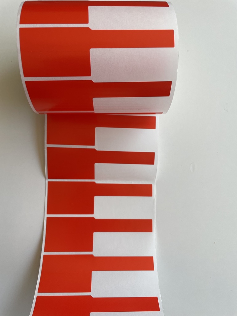 Etiquetas Marcar Cables Rojas 84x26mm x 500 unidades Plasticas