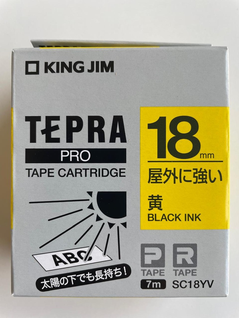 Etiqueta Luz Solar y Resistente a Rayos UV Tepra Pro SC18YV