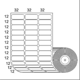 [80ESM12x32] Etiquetas para Impresora Zebra SB 12x32mm x 5000 uds
