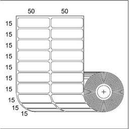 [80ESM15x50] Etiquetas para Impresora Zebra SB 15x50mm x 4500 uds