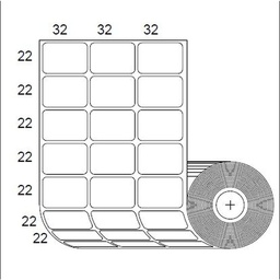 [80ESM22x32] Etiquetas para Impresora Zebra SB 22x32mm x 5000 uds
