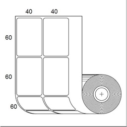 [80ESM60x40] Etiquetas para Impresora Zebra SB 60x40mm x 1400 uds
