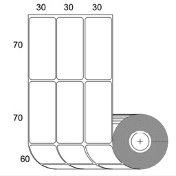 [80ESM70x30] Etiquetas para Impresora Zebra SB 70x30mm x 1500 uds