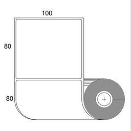 [80ESM80x100] Etiquetas para Impresora Zebra SB 80x100mm x 500 uds