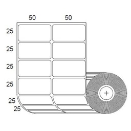 [80ESM25x50] Etiquetas para Impresora Zebra SB 25x50mm x 3000 uds