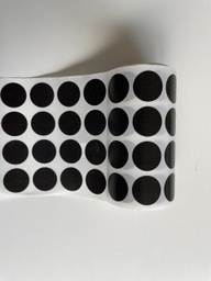 Etiquetas Redondas Diam Ø 20 x 1000 uds Color Negro