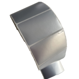 Rollo Etiquetas Plásticas 30x50mm 2000 unids Plateadas Gestión de Activo Fijo