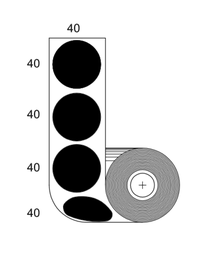 Etiquetas Redondas Diametro Ø 40 x 500 uds Color Negro