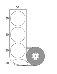 Etiquetas Redondas Diametro Ø 50 x 500 uds Color Blanco