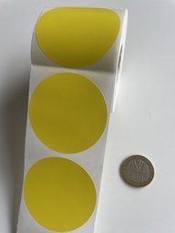 Etiquetas Redondas Diametro Ø 50 x 500 uds Color Amarillo
