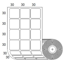 Etiquetas para Impresora Zebra SB 30x30mm x 3200 uds