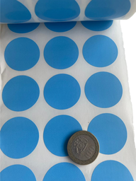 Etiquetas Redondas Diámetro Ø 30 x 1000 uds Color Celeste